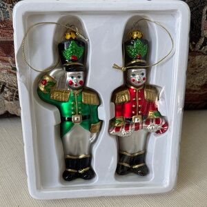 PartyLite Toy Soldier Ornament Pair (P7884)